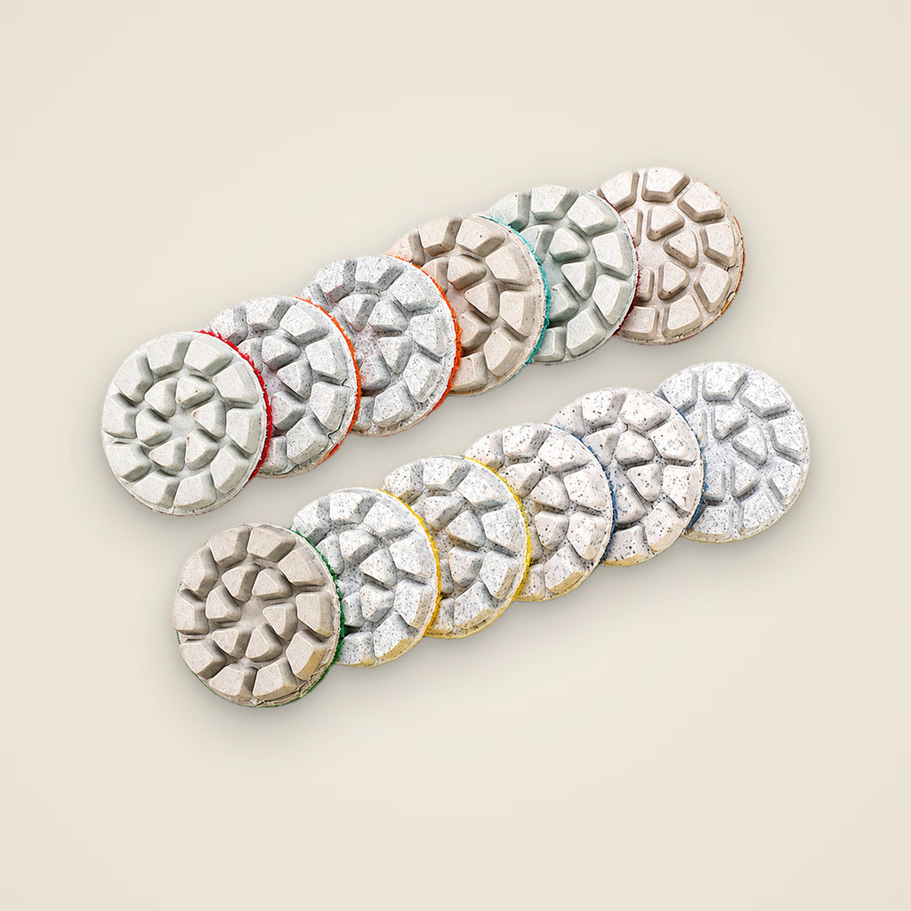 1 in Diamond Wet Polishing Pads, Hook & Loop — KochevPro