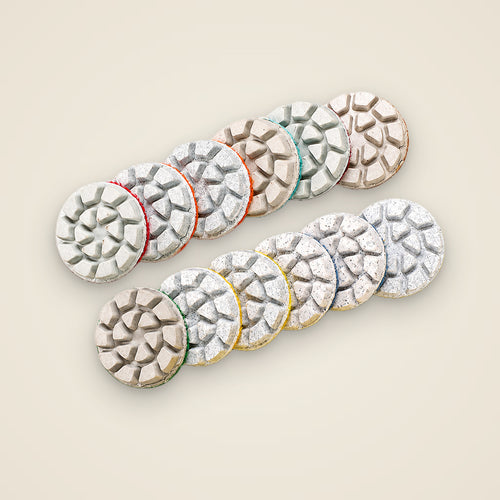 1 in Diamond Wet Polishing Pads, Hook & Loop — KochevPro