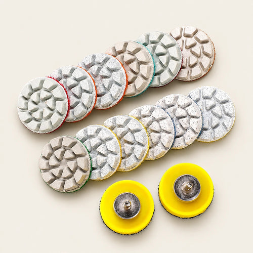 1 in Diamond Wet Polishing Pads, Hook & Loop — pads and holders (holders sold separately)