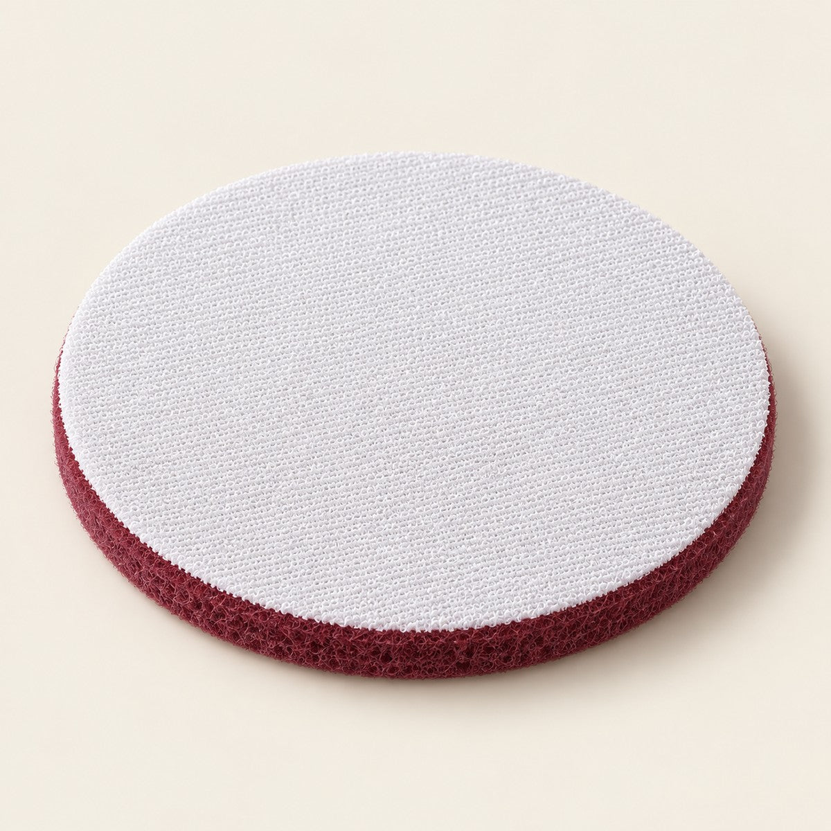 5 in Hook & Loop Scouring Pad Set — red pad, hook-and-loop back