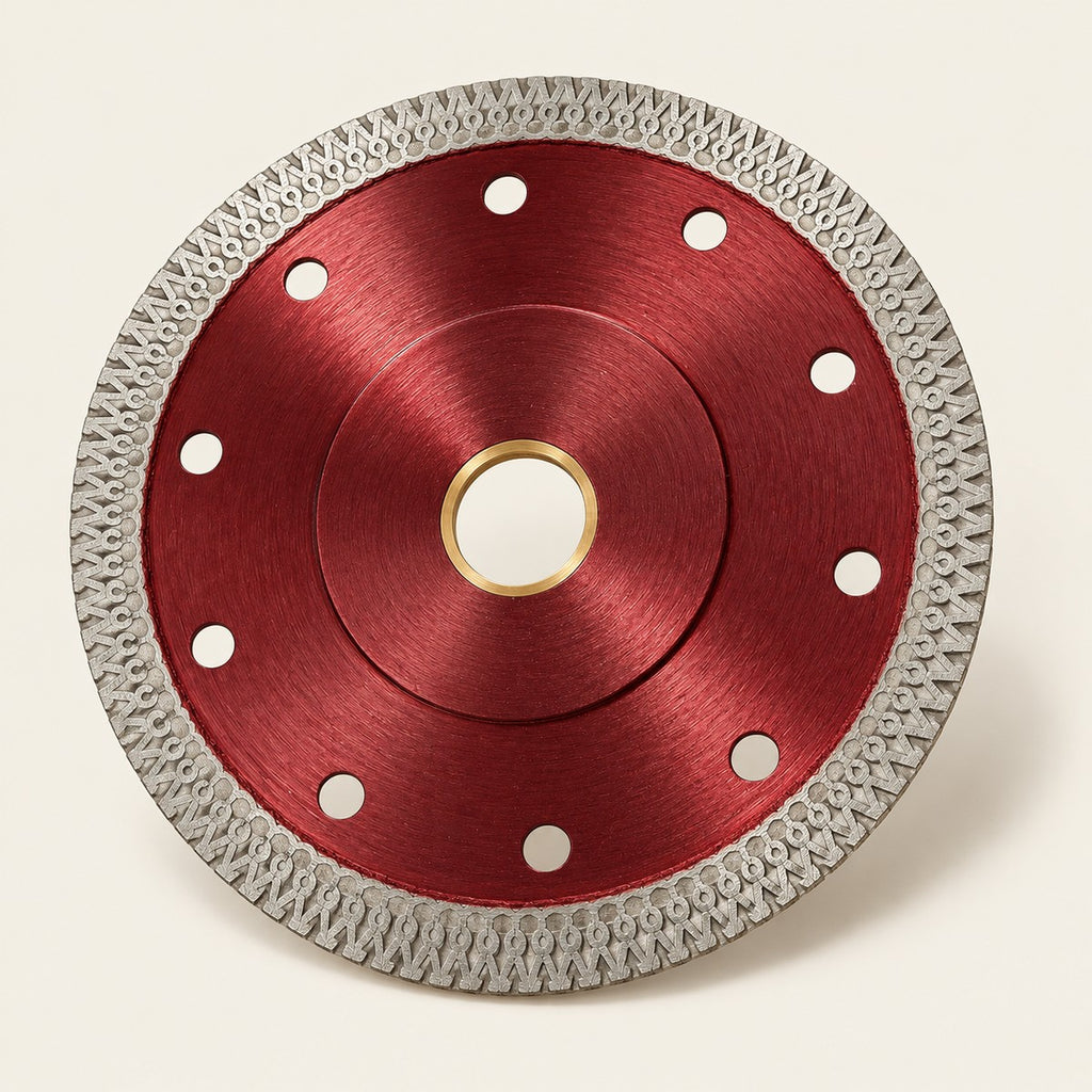 5 in X-Mesh Turbo Diamond Blade — flanged hub, side view