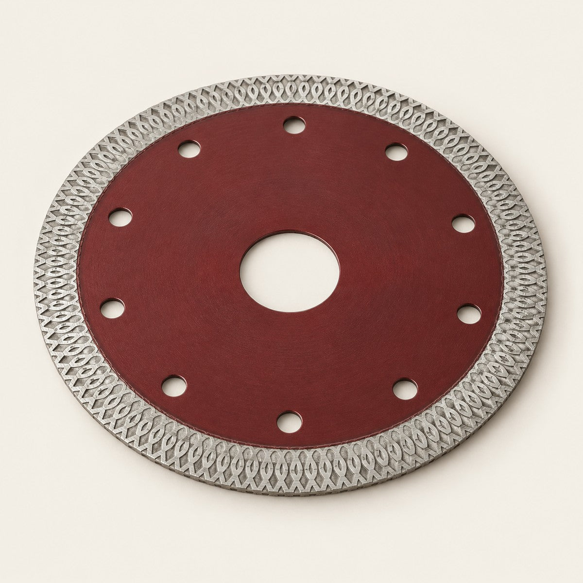 5 in X-Mesh Turbo Diamond Blade — mesh rim, side view