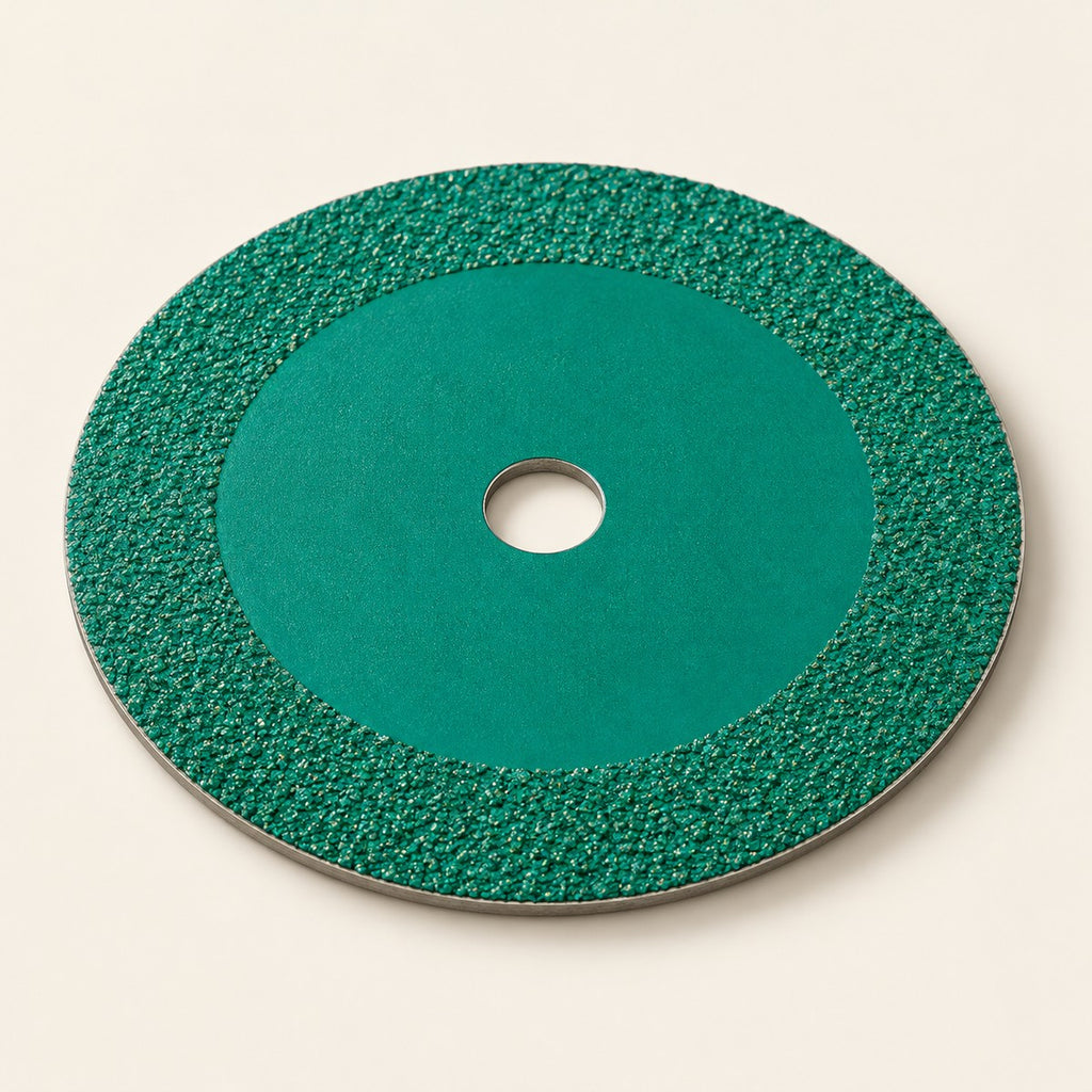 2 in (50 mm) Grout Cleaning Disc — green, grit close-up