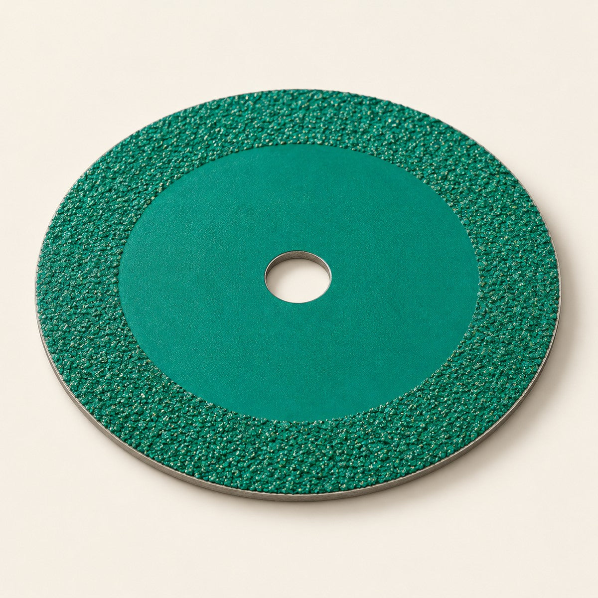 2 in (50 mm) Grout Cleaning Disc — green, grit close-up