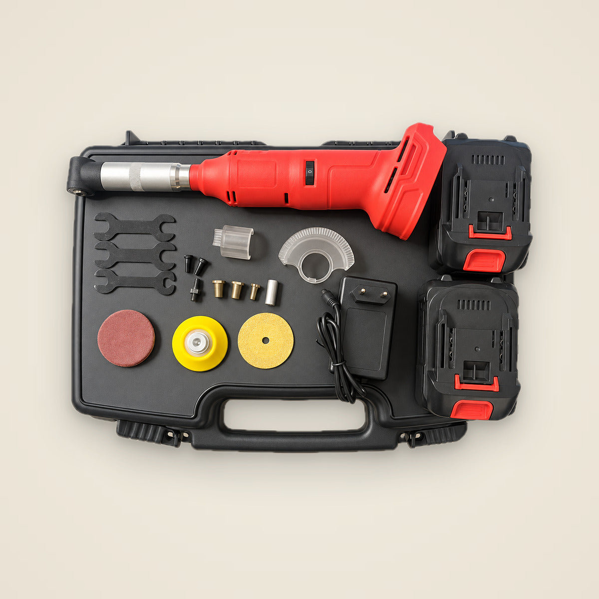 Cordless Grout Removal Tool 16.8V, 90° Head, Variable Speed — 2 Batteries + Charger — photo 2