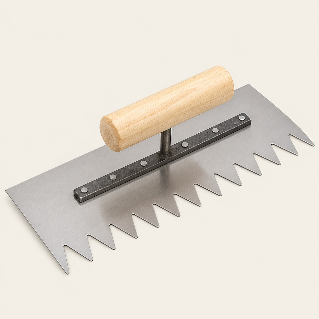 Notched Tile Trowel, Wood Handle — photo 2