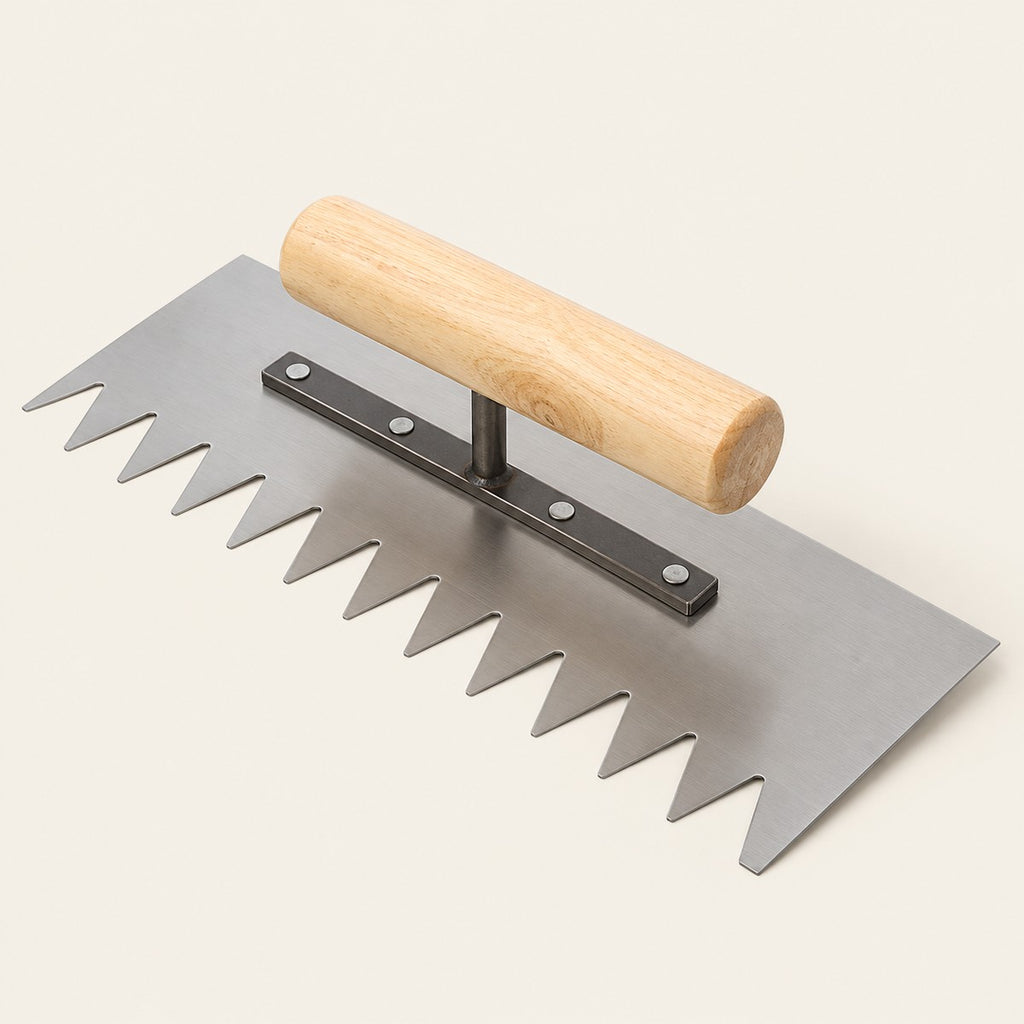 Notched Tile Trowel, Wood Handle — photo 3