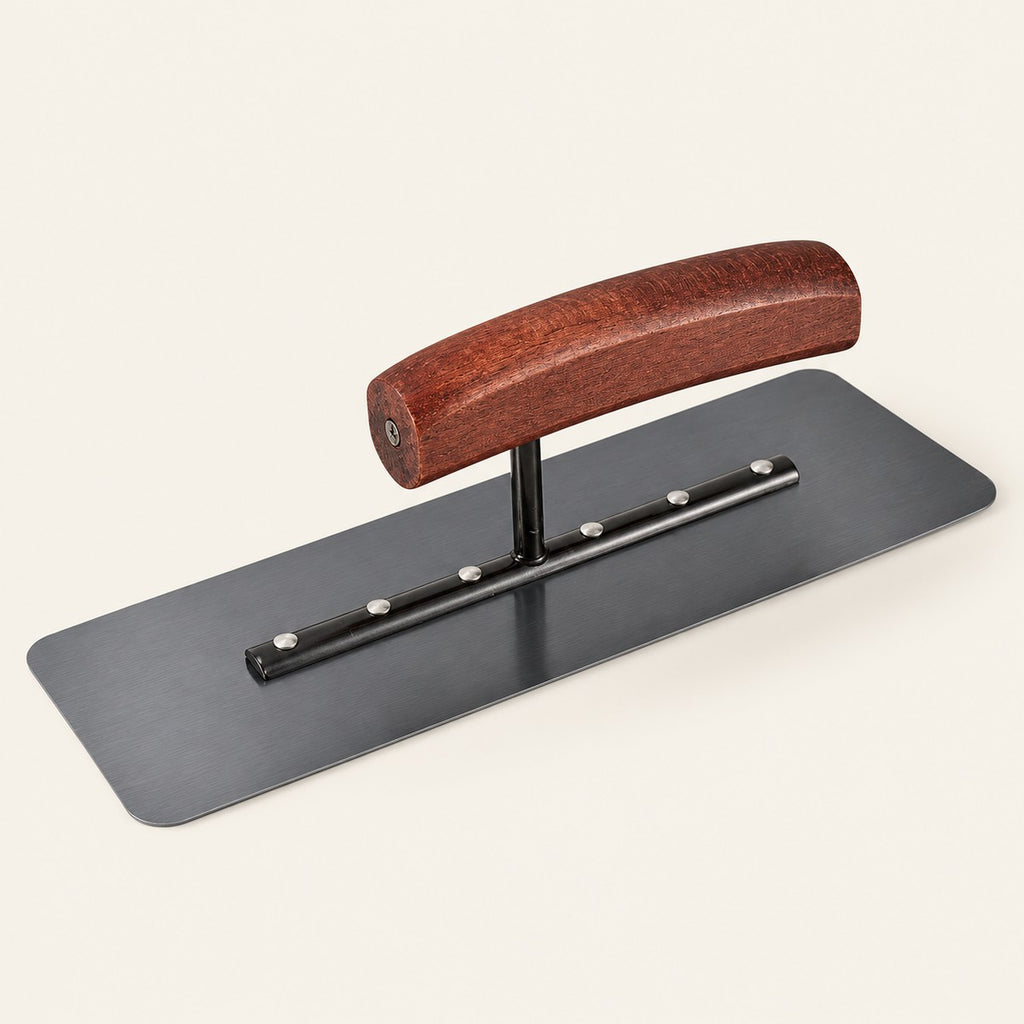 SK5 Blue-Steel Finishing Trowel, Rounded Corners, Beech Handle — photo 2