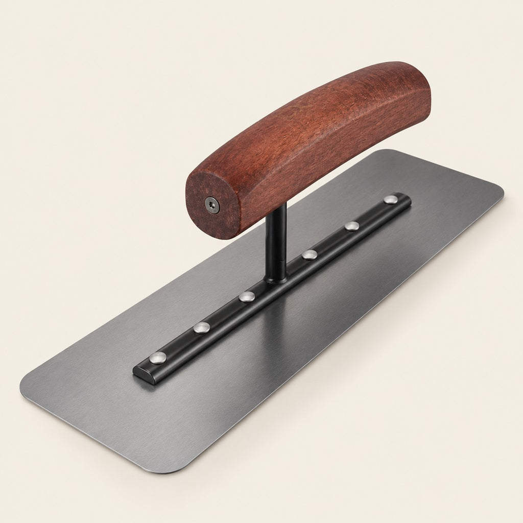 SK5 Blue-Steel Finishing Trowel, Rounded Corners, Beech Handle — photo 3