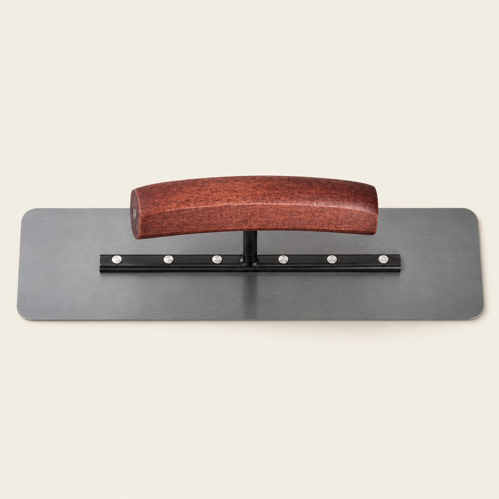 SK5 Blue-Steel Finishing Trowel, Rounded Corners, Beech Handle — photo 4